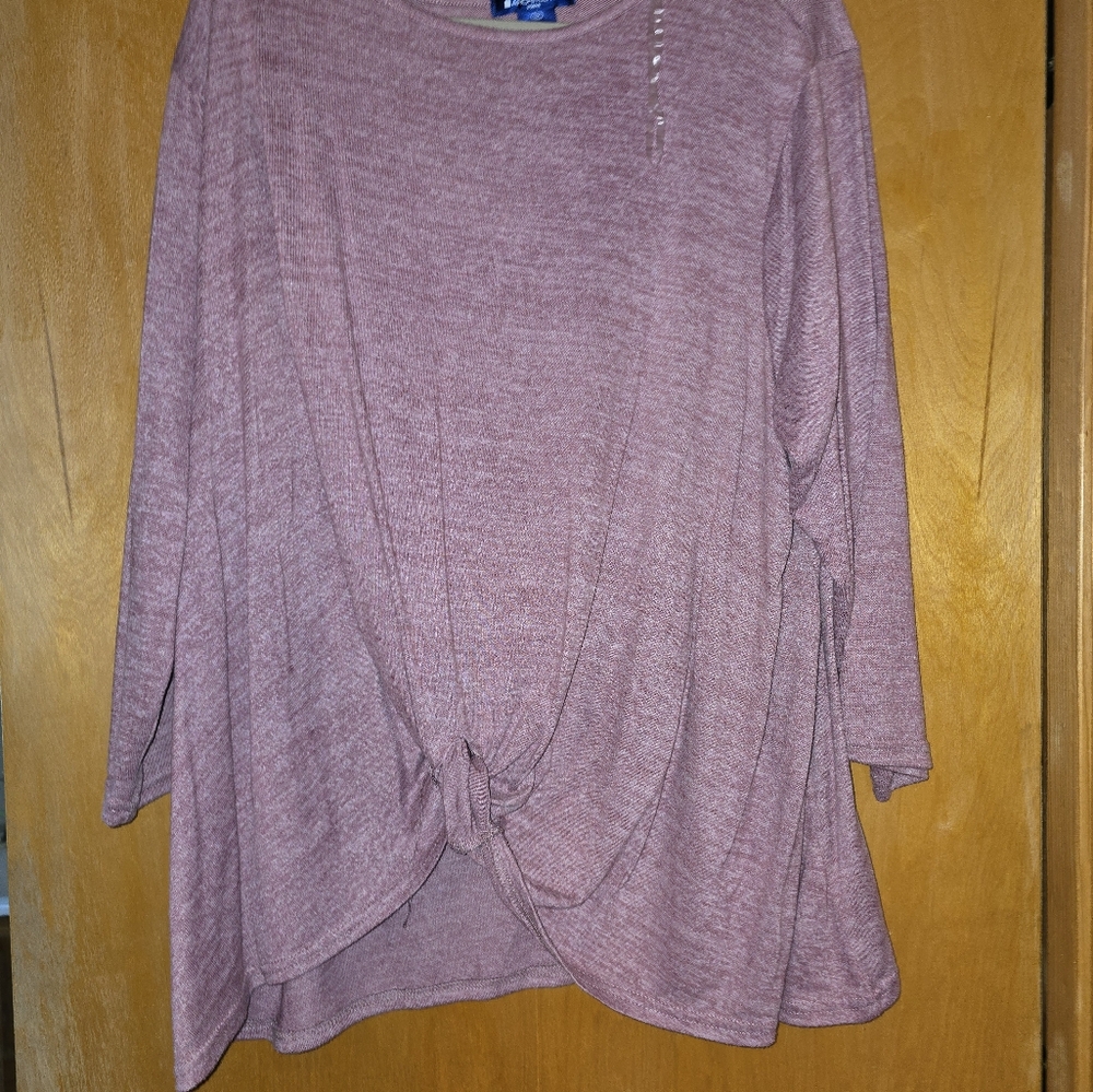 Women's Mauve Knotted Top